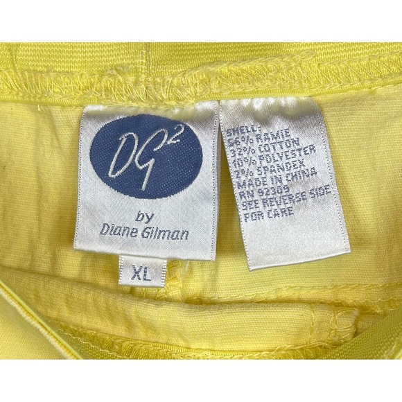 NWT DG2 Diane Gilman Pull On Pants, Yellow, Size XL - Picture 9 of 9